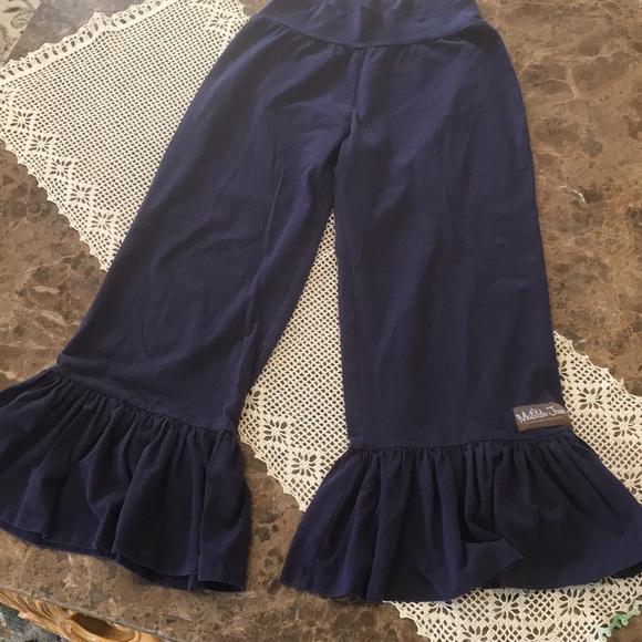 Matilda Jane Sophia Big Ruffle Navy Pants size Small - Picture 3 of 7